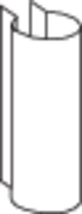 ROTO DF-Abd.kappe,  Ãœberschlagband,  NT,  zum Aufstecken,  DL-R,  Kunststoff,  schwarzbraun