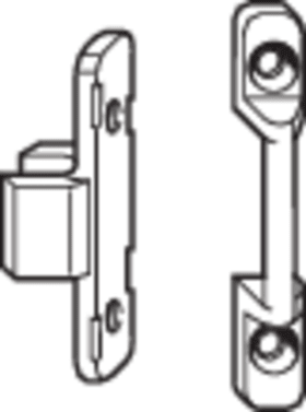 ROTO Mittelschließer NT, zum Aufschrauben, Zinkdruckguss