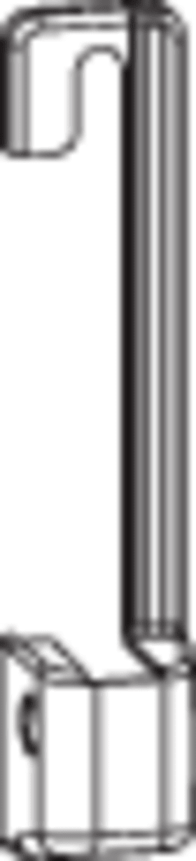 DK-Abdeckkappe, Ecklager E5, NT, zum Aufstecken, DIN Links, Kunststoff, messing