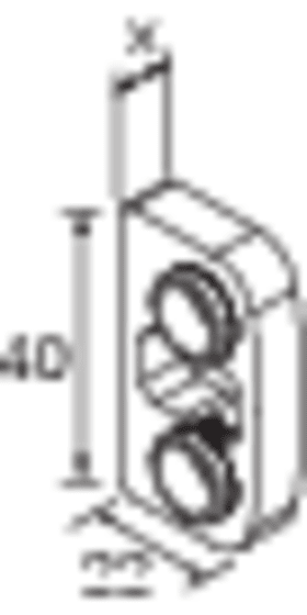 ROTO Distanzplatte DoorLine 80/120ATB, 18mm, Aluminium, RAL 9016 beschichtet