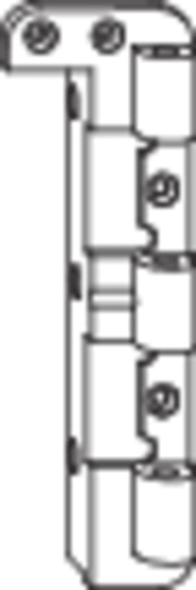 Drehkipp-Axerlager,NT,Powerhinge,DIN Links,silberfarbig,verzinkt