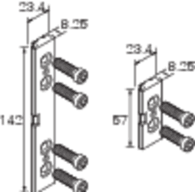 ROTO Verstärkungsplatte DoorLine 120ATB, 57x23, 4, verzinkt