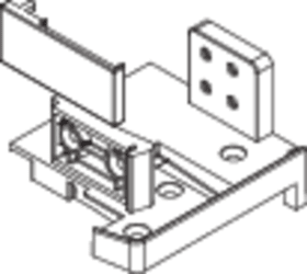 ROTO HT-Setzpfostenhalter f.Bod.schw.,  Eifel,  Kunststoff, laschenv.,  grau,  unbehandelt