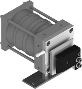Drehkipp-Stanze, pneumatisch, NT, DIN Rechts, Metall, lackiert