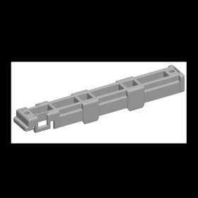 Schiebefenster-Unterlegplatte, für Tandem-Laufwagen, InlineSliding, silber