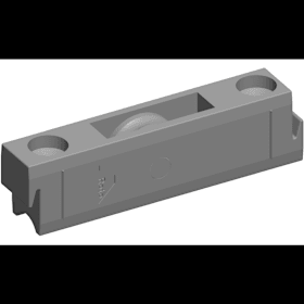 ROTO Schiebefenster-Laufwagen, Single, InlineSliding, links-rechts, 50kg, gelb, passiviert