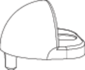 ROTO Schiebef.-Anschlagt.,  ohne Gummiteil,  InlineSliding,  DIN Links-Rechts,  z.Anschr.