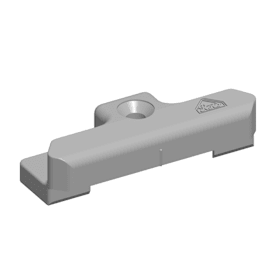 DK-Schließstück, K, NT, Nr.347, DIN Links-Rechts, Zinkdruckguss, silberfarbig