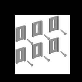 ROTO Schiebetür-Distanzstück-Set,  Getriebe,  InlineSliding,  S005,  DIN Links-Rechts
