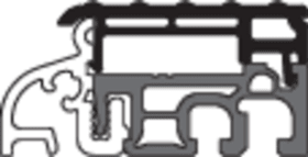 ROTO FTT-BODENSCHWELLE, 6000MM, EIFEL 40TB, ALUMINIUM SCHWARZ SILBERFARBIG ELOXIERT 798518