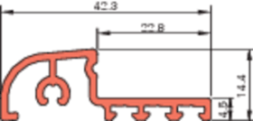 ROTO FTT-Wetterschenkel,  6000mm,  Komfort,  AD V,  Aluminium naturton eloxiert