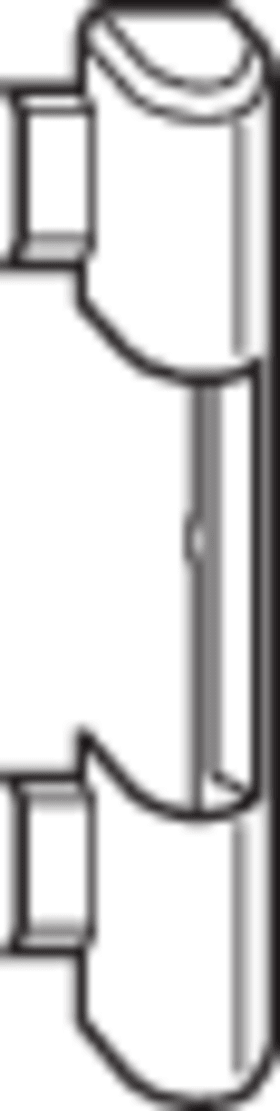 DK-Abd.k., Axerlag. K, NT, zum Aufstecken, DIN Links-Rechts, Kunststoff, messing