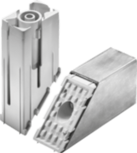 ROTO Eckverbinder DuoDrill 40x60x2,Kunststoff,RAL 9016