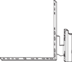 ROTO Falzeckband,  NT/NX,  E5,  DIN Links,  Stahl,  verkehrsweiß
