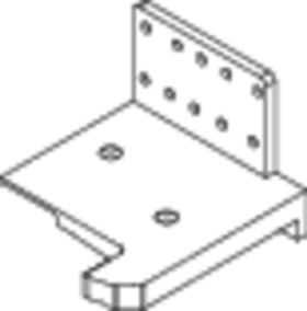 ROTO HT-Schwellenhalter für Bodenschwelle,  Eifel,  KF, konturgefräst,  grau,  unbehandelt