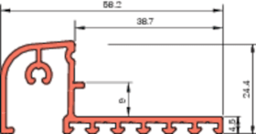 ROTO FTT-Wetterschenkel,  6000mm,  Komfort,  MD II,  Aluminium naturton eloxiert