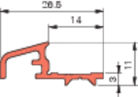 ROTO FTT-Wetterschenkel,  6000mm,  II,  Aluminium naturton eloxiert
