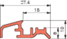 ROTO FTT-Wetterschenkel,  6000mm,  I,  Aluminium naturton eloxiert
