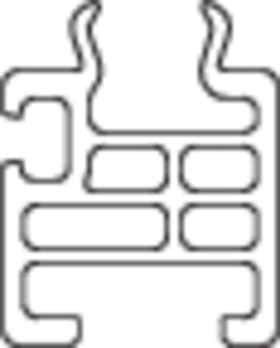 ROTO Zusatzprofil KS20, 20, 6.000mm, weiß,  VE 60m