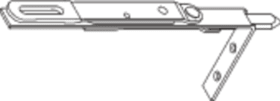 ROTO Kantriegel,mit Hebel,16x150mm