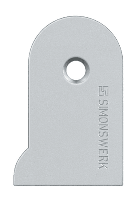 Simonswerk Abdeckplattenset TECTUS A8 Radius, F1-farbig (SW 124), DIN rechts und links, 1 Satz (4 Stück)