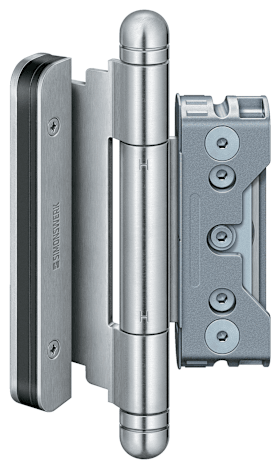 Simonswerk BAKA Protect 4010 3D FD Soft, Edelstahl matt (SW 040), DIN rechts und links, 1 Satz (3 Stück)