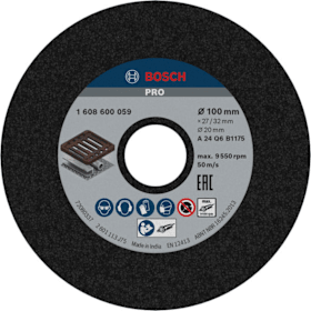 Bosch PRO Metal Schleifscheibe, 100 x 27 x 20 mm, G24