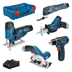 Bosch Combo Kit 5er-Werkzeug-Set 12V: GSR+GST+GOP+GKS+GSA + 3xGBA 3.0Ah +GAL +XL-BOXX