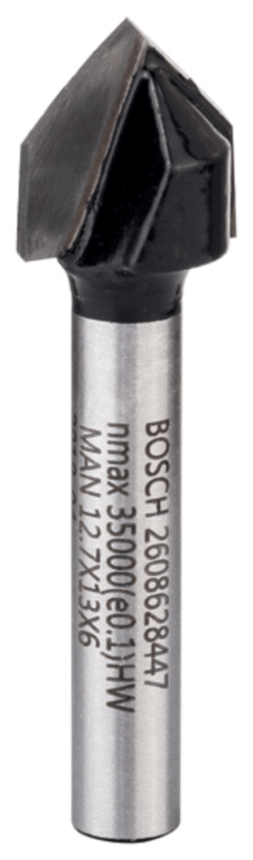 Bosch V-Nutfräser Standard for Wood für feine Schriftzüge