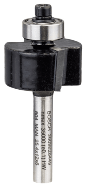 Bosch Falzfräser, 6 mm, D1 25,4 mm, L 12,4 mm, G 54 mm