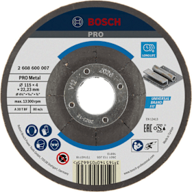 Bosch PRO Metal Schleifscheibe, 115 x 4 x 22,23 mm