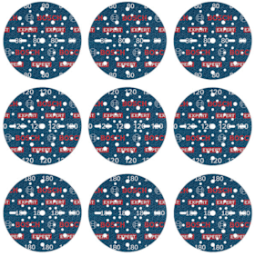 Bosch EXPERT O780 Folienschleifscheiben-Set, 150 mm, G80, G120, G180, 9-tlg.