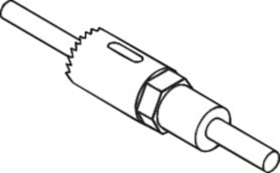 HEWI Zentrierfräser, ø=27mm, m.5,8,9 u.10mm Zentrierdornen 