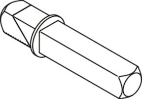 HEWI Stift 72.7B, vk8, L=68mm Maß X 19,1 - 29,0