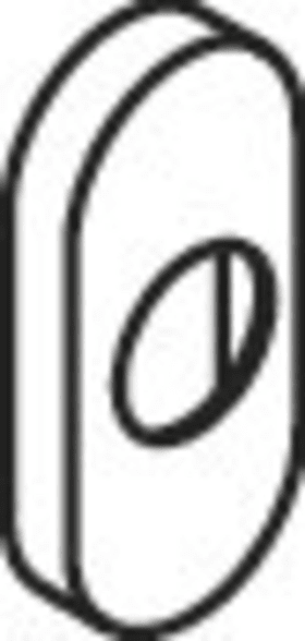 HEWI Kappe, Fenstergriffe 111FG... und Dornrosette ø20mm reinweiß 9 mm