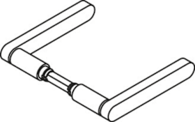 HEWI Drückerpaar 271XAH, 9mm, TS 38,1-48,ER