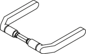 HEWI Drückerpaar 274XAH, 9mm, TS 38,1-48,ER
