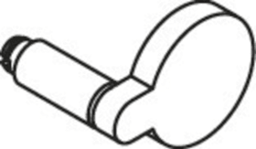 HEWI Knopflochteil 276XAHLT, 9mm,DL, ER