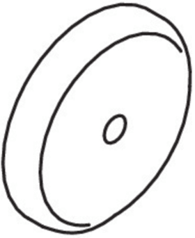 HEWI Ros-Scheibe, Edition matt Grf. 548 + 548RD, ø16 x 2,5mm reinweiß 