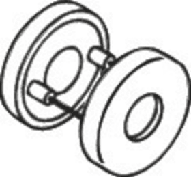 HEWI Drückerrosette 305.21XPHKN innen,rd.,11mm,schwarz