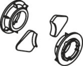 Montageset WC-Rosetten, mini-Rosetten 