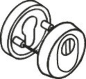 HEWI Schutzrosetten-Satz 306.23ESZ,rund,15mm,ZA/PZ,reinw.,TS93,1-98