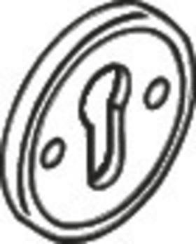 HEWI Rosettenfußscheibe,ø58, Schutzros. 306.23ESZ, 3mm dick felsgrau 