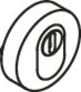 HEWI Schutzrosette 306.23ESZLN,rund,15mm,ZA/PZ,rubinr. hochgl.