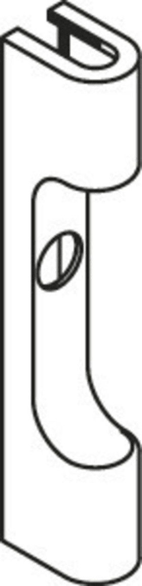 HEWI Abdeckkappe, fsdg PC, Lochung KABA, E=74mm tiefschwarz 