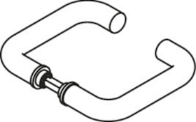 HEWI Türdrücker, 111GL, f.Glastüren, o.Drückerrosetten reinweiß 8 mm