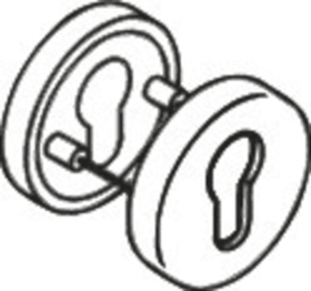 HEWI Schutzrosette,ø55mm, lange Nocken, (Außenseite), EM Anthrazitgrau