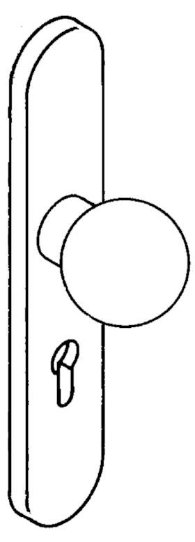 HEWI Knopfschild 111K.73,LS ov.,PZ92,senfge.