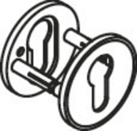 HEWI Schlüsselrosetten, X-Ros., Edition matt bicolor Reinweiß