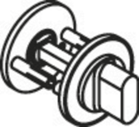 HEWI Schlüsselrosettenpaar 306PBXINRHT,rd.,WC/SS (8),TS 43,1-48,ER,tiefschw.